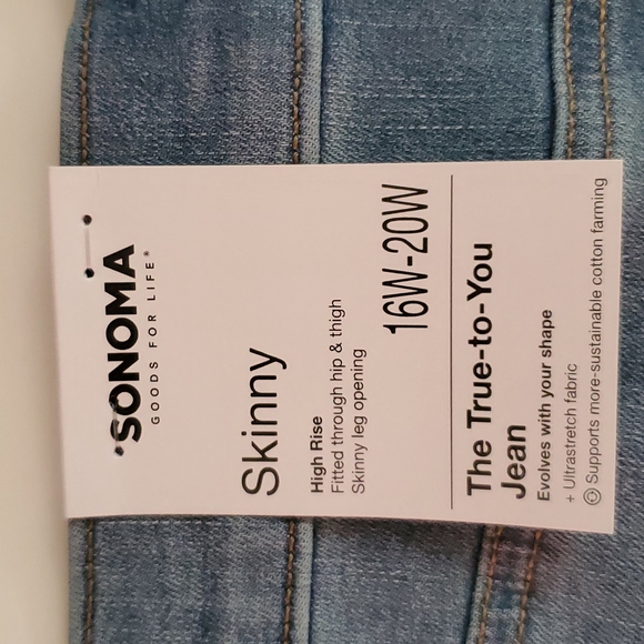 Plus Size Sonoma True To You Skinny Women's Jeans 16W-20W - Picture 6 of 7